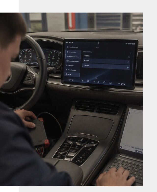 Русификация автомобиля BYD HAN для эксплуатации в Воскресенске